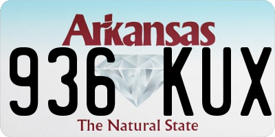 AR license plate 936KUX