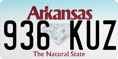 AR license plate 936KUZ