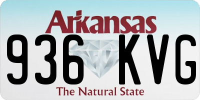 AR license plate 936KVG