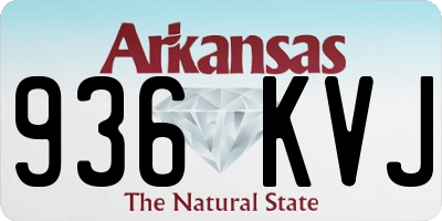 AR license plate 936KVJ