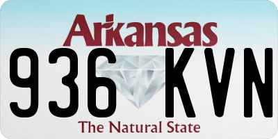 AR license plate 936KVN