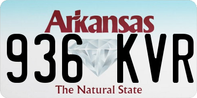 AR license plate 936KVR