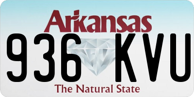 AR license plate 936KVU