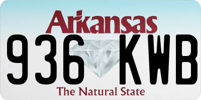 AR license plate 936KWB
