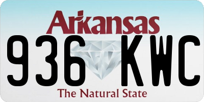 AR license plate 936KWC