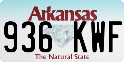 AR license plate 936KWF