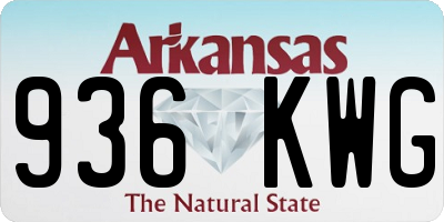 AR license plate 936KWG