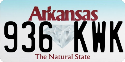 AR license plate 936KWK