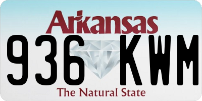 AR license plate 936KWM