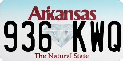 AR license plate 936KWQ