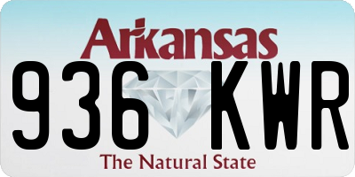 AR license plate 936KWR