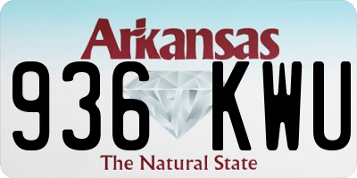 AR license plate 936KWU