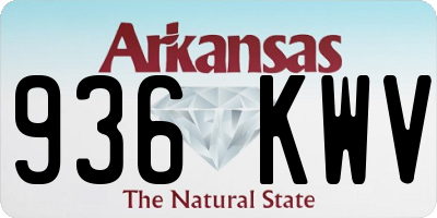 AR license plate 936KWV