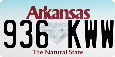 AR license plate 936KWW