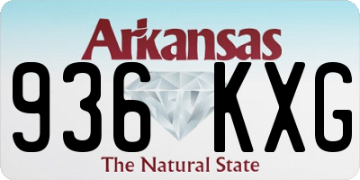 AR license plate 936KXG