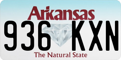 AR license plate 936KXN