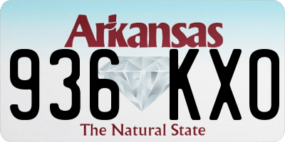 AR license plate 936KXO
