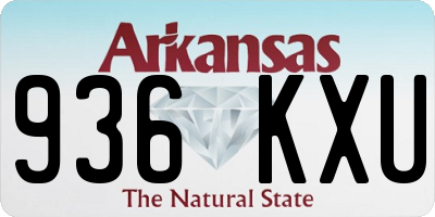 AR license plate 936KXU