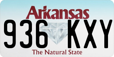 AR license plate 936KXY