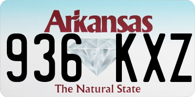 AR license plate 936KXZ