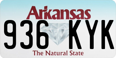 AR license plate 936KYK