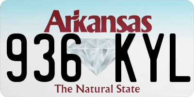 AR license plate 936KYL