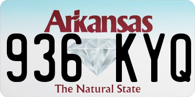 AR license plate 936KYQ