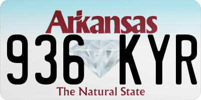 AR license plate 936KYR