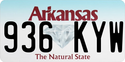 AR license plate 936KYW