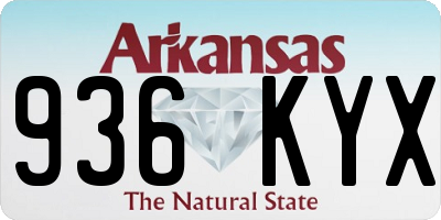 AR license plate 936KYX