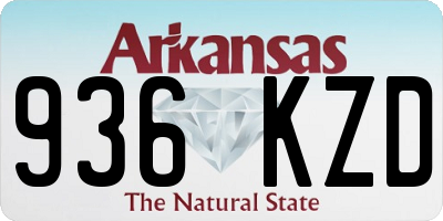 AR license plate 936KZD