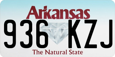 AR license plate 936KZJ