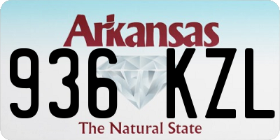 AR license plate 936KZL