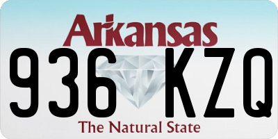 AR license plate 936KZQ