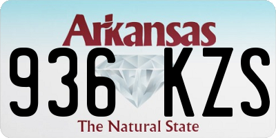 AR license plate 936KZS