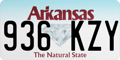 AR license plate 936KZY