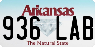 AR license plate 936LAB