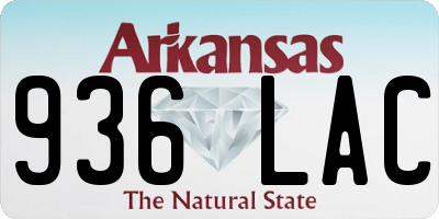 AR license plate 936LAC