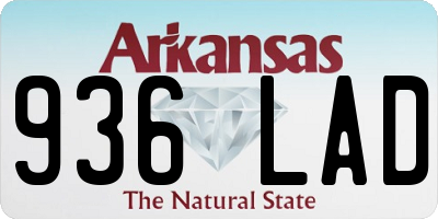 AR license plate 936LAD