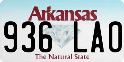 AR license plate 936LAO