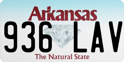 AR license plate 936LAV