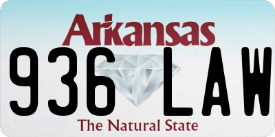 AR license plate 936LAW