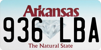 AR license plate 936LBA