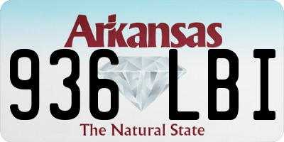 AR license plate 936LBI