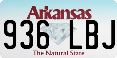 AR license plate 936LBJ