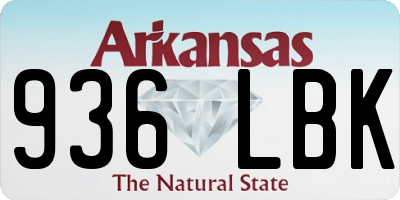 AR license plate 936LBK