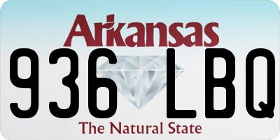AR license plate 936LBQ