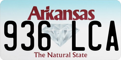 AR license plate 936LCA