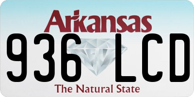 AR license plate 936LCD