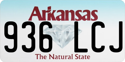 AR license plate 936LCJ